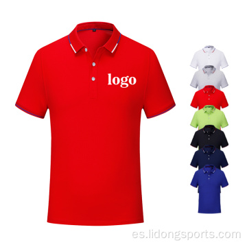 Colores lisos Camisa de golf transpirable algodón de algodón de algodón